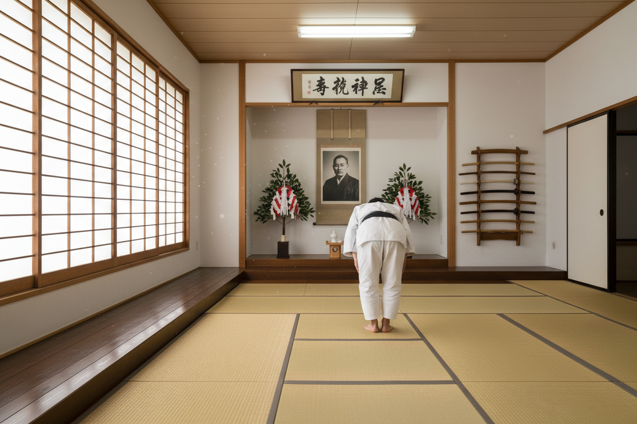 image of an aikido dojo
